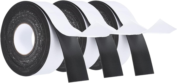 32.8ft/10m Weather Stripping Door Seal Strip, 3 Roll EVA Foam Seal Tape Self Adhesive Strip 60mm Wide 2mm Thick for Door Window Insulation
