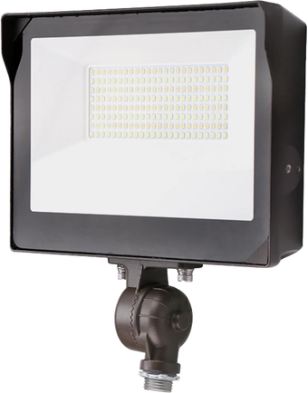 LED Flood Light 15W | Dusk to Dawn Photocell, Dimmable Outdoor Security Light w Knuckle Mount | 100W-Equivalent 2100 Lumens | DLC UL CULUS Listed | Waterproof, Wide Angle Optics 1 pk