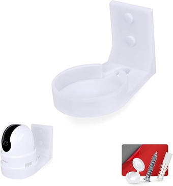 Wall Mount Compatible with Imou 2C 2MP & 2C 4MP Pet & Baby Indoor Camera, Security Camera Holder Bracket, Reduce Blind Spots & Clutter, Adhesive & Screw-in Mounting - Easy to Install (White)