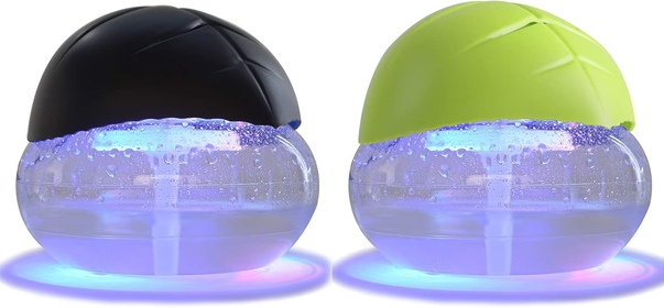 2-Pack Air Purifier - Water Air Purifiers Water Based Air Revitalizer Air Cleaner, Air Freshener with 7 LED Color Changing Mood Light for Home, Office, Room