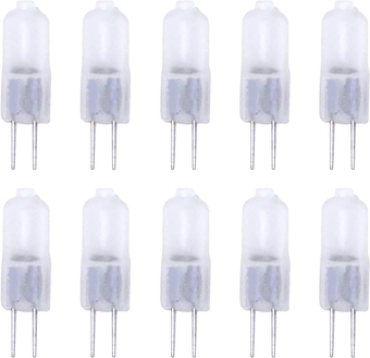 10 Pack SOFT FROSTED LENSE 20W AC DC 12V Light Bulb Replacement JC G4 2Pin Base Halogen Office Landscape WarmerLamp 12 Volt 20 WATTS Bi-Pin Warm Clear Bright White T3 Capsule Under Cabinet Gentle Beam