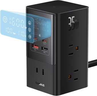 10-in-1 Desktop Charging Station with 35W Power Strip, Surge Protector, Fast Charging for iPhone, iPad, Home and Office