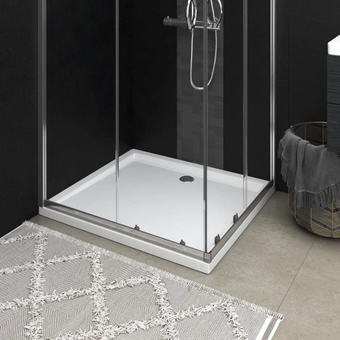 Rectangular ABS Shower Base Tray, Low Threshold Shower Tray Bath Pan Base, Low Threshold Shower Tray Bath Pan Base, White 31.5"x35.4" (Style B)