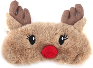 Sleeping Eye Cover, Cute Animal Eye Cover Sleeping Mask Christmas Deer Winter Carton Nap Eye Shade Mask (Elk)