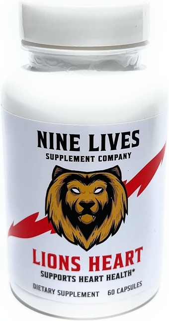 Lions Heart Daily Life Supplement. CoQ10, Magnesium, L-Carnitine, Tautine, Nattokinase, Niacin