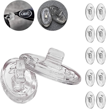 Replacement Nose Pads for Oakley Eyeglasses/Sunglasses, 5 Pairs Clear Silicone Nose Pieces Guards