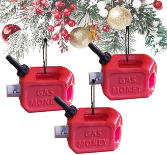 Gas Can Ornament, 2023 New Gas Can Ornament Money Holder, Gas Money Ornament 2023, Gas Money Ornament, Gas Can Money Ornament for 2023 Xmas Decorative Hanging Ornaments (3Pcs)