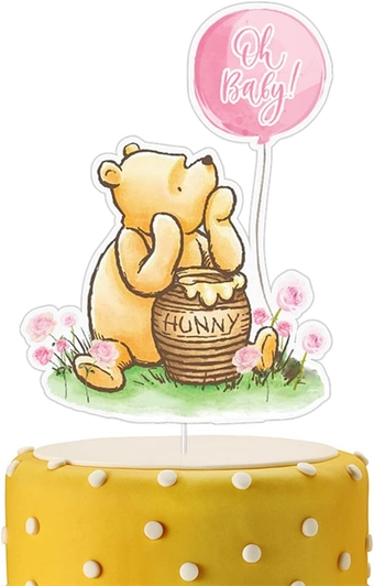 Classic The Pooh Cake Topper Cute Winnie Cake Topper For Birthday Party Cake Decorations Baby Shower Decorations Perfect Addition For Winnie Bee Theme Party Supplies