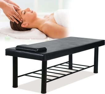 Massage Therapy Table Chiropractic Rolling Massage Table Physical Therapy Table 75”Long 29.5”Wide Stationary Massage Table Heavy Duty Massage Table with Metal Framed & Memory Foam Layer - Black