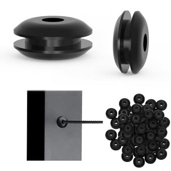 200 Pack Cable Railing Rubber Grommets for 1/8" 5/32" Cables for Metal Cable Railing Posts, 1/8" Cable Railing Grommet, Cable Railing Protective Sleeves for Metal Posts (200)