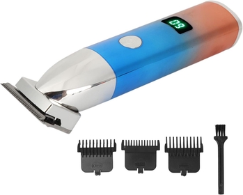 Hair Cutting Clipper, LED Screen Electric Hair Clipper High Sharpness Stainless Steel Blade High Speed with 3 Guide Combs for Daily Use