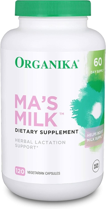 Ma's Milk- Supports Breast Milk Production- Contains Blessed Thistle, Fenugreek, and Moringa, Lactation Supplement- 120 vcaps