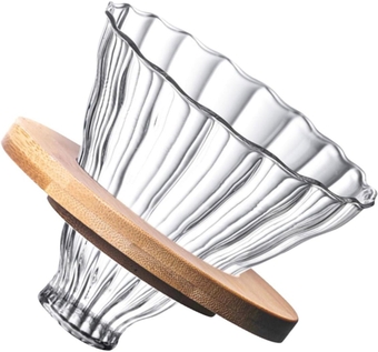 1 Set coffee pot funnel paperless filter coffee pour over coffee brewing coffee maker coffee filter cone clear tumbler Stripe Filter Coffee Cup Glass household coffee machine