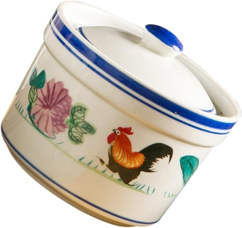 1pc Ceramic Cock Tureen Seasoning Shakers with Lids Ceramic Stew Cup Casserole Dish with Lid Ceramic Baking Bowls Cooking Korean Bowl Porcelain Ice Pottery Pot Ceramics Soy Sauce