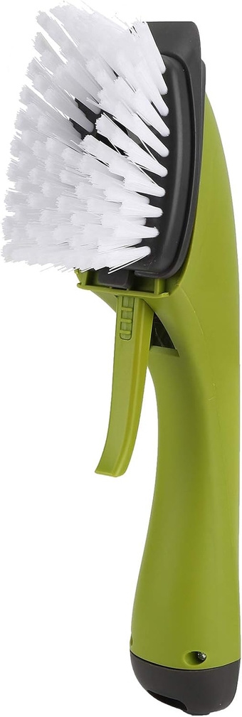 Dish Brush with Soap Dispenser Dish Scrubber Kitchen Dish Scrub Brush with Long Handle Dish Cleaning Brush Dish Wand for Dishes, Pan Pots(Green)