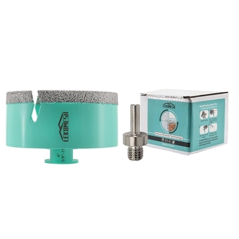 Diamond Core Drill Bits - 4 Inch(100mm) with 5/8"-11 Thread Tile Hole Saw Cutter & Triangle Shank Adapter for Porcelain Ceramic Tile Marble Granite Stone Quartz