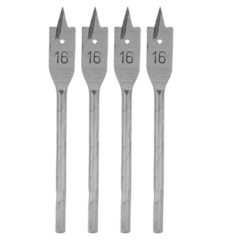 4Pcs Spade Drill Bit Set Paddle Flat Bits Wood Drill Bits Hole Cutter Bits High Carbon Steel Drilling Tools Woodworking Tools for Cutting Wood Plastic Aluminum