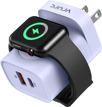 for Apple Watch Charger, 20W PD 3-in-1 Charger with Magnetic Wireless Charging and Dual Ports, Portable USB C Wall Charging Block Compatible with iPhone, Android etc-Green