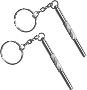 Eyeglass Repair Screwdriver Kit Keychain-2PCS 3 in 1 Colorful Mini Precision Screwdriver with Keychain-Eyeglass, Sunglass, Watch, Jewelry, Electronics, Toy Repair Kit (SILVER)
