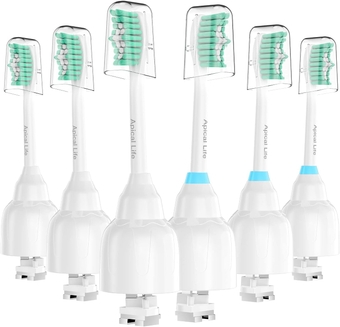 Electric Toothbrush Replacement Heads Compatible with Philips Sonicare Screw-on E-Series Electric Rechargeable Toothbrush, Precision Clean Toothbrush Heads Refills, 6 Pack