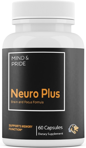 &  Neuro Plus Supplement - Brain Support, Super Focus, Mental Clarity, Memory Booster - 60 Capsules