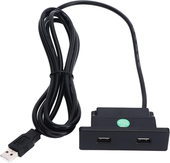 Power Grommet 5V Recessed Two USB Ports Grommet USB Hub Good Protection Fast Charging Embedded Installation USB Power Strip for Bed Desk Table Sofa
