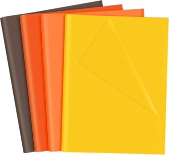 108 Sheets Autumn Gift Wrap Paper Orange Brown Yellow Tissue Paper Art Tissue Bulk for Thanksgiving Day Birthday Holiday Presents Packaging and Fall Theme Party Decoration