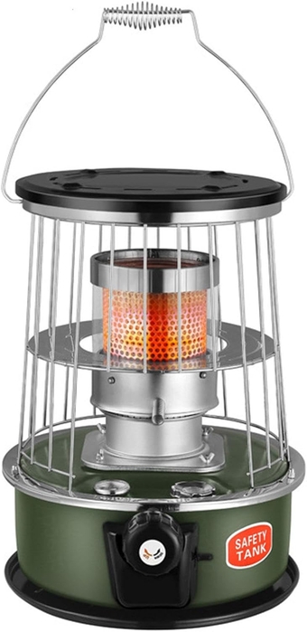 Kerosene Heater for Indoor or Outdoor Use Non Electric Kerosene Heater 3000W Small Kerosene Heaters Kerosene Stove for Patio, Fishing, Camping Tent Heater, Green