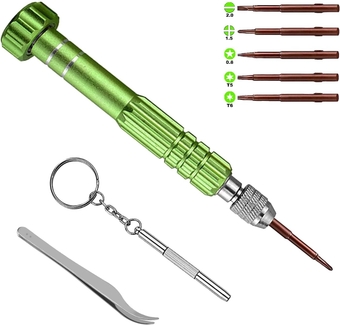 5-in-1 Eyeglass Repair Kit, 3in1 Multifunctional Small Screwdriver Set, Phone Repair Kit, Premium Screwdriver Tools Kit for Repairing Sunglasses, Watches, Electronic Products, Toys (Green)