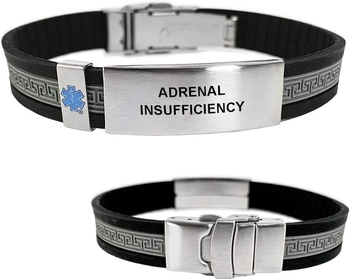 Adrenal Insufficiency UltraSlim Designer Medical Alert ID Bracelet