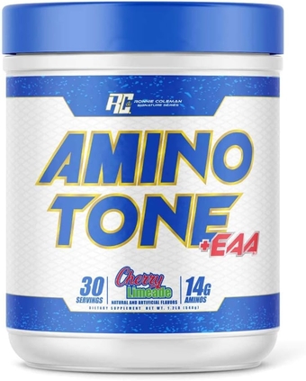 Ronnie Coleman Signature Series Amino-Tone EAAs Amino Acids Powder with BCAAs, Hydration Essential Amino Acids Post Workout Muscle Recovery, Cherry Limeade, 30 Servings