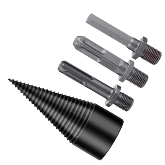 1 Set Wood Chopping Bit Drill Bits for Metal Kindling Splitter Woodworking Drill Bits Straight Drill Hss Drill Fire Wood Drill Bit Splitter Taper Drill Log Screwdriver Steel