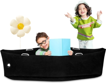 Peapod Sensory Chair, Inflatable Peapod Sensory 60" for Kids with Sensory Needs to Calming and Relaxation, Inflatable Peapod Gives Kids a Comfortable Environment, with Electric Air Pump Black