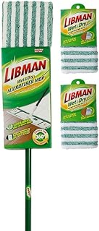 Wet & Dry Microfiber Mop Kit Plus Refills | Dust Mop for Hardwood Floors | Wall Mop | Mops for Floor Cleaning | 3 T...
