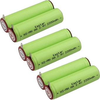 3-Pack 2.4V 2200mAh Ni-MH Battery Replacement for Norelco 5801X 5801XL Norelco 5802X 5802XL Norelco 5817XL Norelco 5821XL Norelco 5822XL Norelco 5825XL 5825XL/A Norelco 5841XL