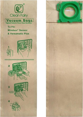 20pack Vacuum Filter Bags Compatible with Windsor Sensor S12 S15 XP12 XP15 XP18 SR12 SR15 SR18 Versamatic Plus And Sebo C G&X series Replacement for 5300REP