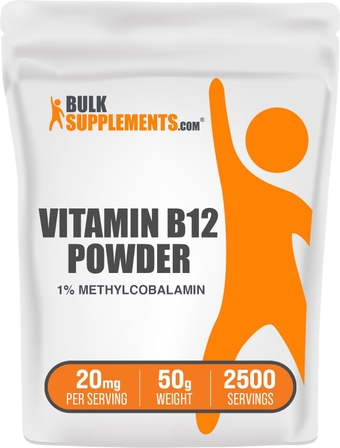 Vitamin B12 1% Methylcobalamin Powder - Energy Vitamins - B12 Vitamins - Vegan B12 - B12 Supplement (50 Grams - 1.8 oz)