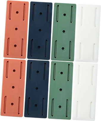 8pcs Power Strip Holder Hanging Power Flat Extension Cord Under Carpet Power Strip Bracket Stand Wall Mounted Power Strip Wall Cable Management Pedidos Plastic Socket Adhesive