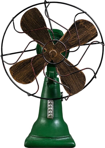 Vintage Home Decor Vintage Table Fan Ornament Retro Resin Table Fan Miniature Retro Fan Vintage Room Decor Table Top Fan Resin Desktop Decoration Decorative Fan Old Fashioned Iron