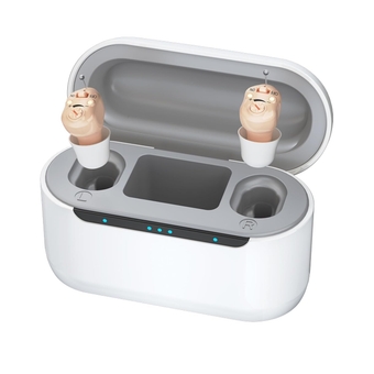 Hearing Aids for the Elderly Rechargeable Noise Reduction - Almost Invisible Digital Hearing Aid for Adults, Compact Full Canal Digital Hearing Aid,Ergonomic and wear for Comfortable