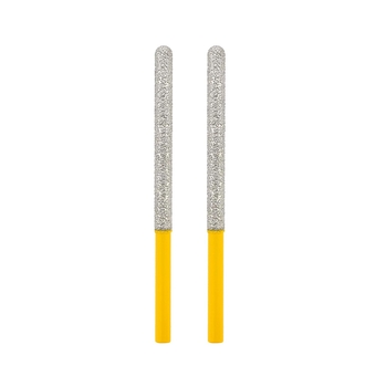 Tuck Point Pin Diamond Bit - 2pcs 4 5/8" Length x 1/4" Round Shank Diamond Glitter Bit for Wet/Dry Removing Old Mortar Grinding/Shaping Masonry,Stone,Concrete,Inside Corners
