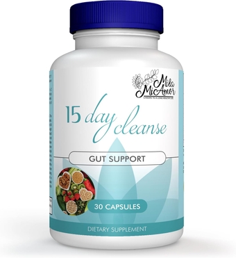 15 Day Cleanse - Gut and Colon Support | Advanced Gut Cleanse Detox with Senna, Cascara Sagrada & Psyllium Husk | Non-GMO | Made in USA | 30 Capsules