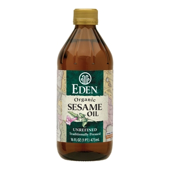 Organic Sesame Oil, Unrefined, Extra Virgin, Traditionally Pressed, 16 fl oz Glass Bottle