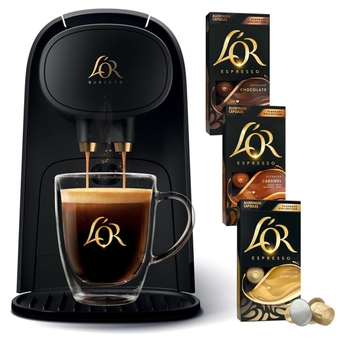 Barista System Coffee and Espresso Machine with 30ct Flavored Espresso Pod Variety Pack