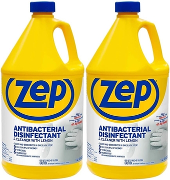 Antibacterial Disinfectant Cleaner - 1 Gallon (Case of 2) ZUBAC128 - Kills 99.99% of Germs - 60 Second Kill Time