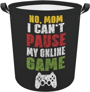 Vintage Gaming Lovers Laundry Basket Hamper Bag Dirty Clothes Storage Bin Waterproof Foldable Collapsible Toy Organizer for Office Bedroom Clothes Toys Gift Basket