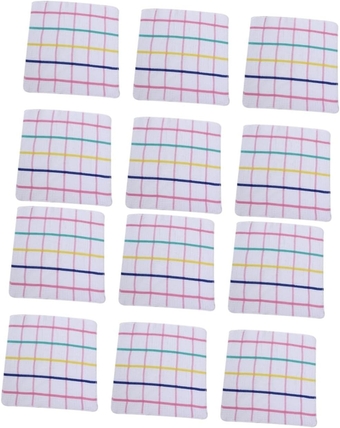 12 Pcs Dish Towels Absorbent Dish Cloth Microfiber Car Cleaning Cloth Kitchen Towels Industrial Rags Microfiber Cleaning Towels Dishcloth Towel Glass Scrubber Polyester Cotton
