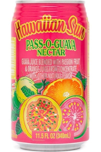 Hawaiian Sun Tropical Fruit Juice 11.5 oz (Pack of 24 Cans) (Pass-O-Guava Nectar) Made in Hawaii, Bundled with MPJ Freebies!
