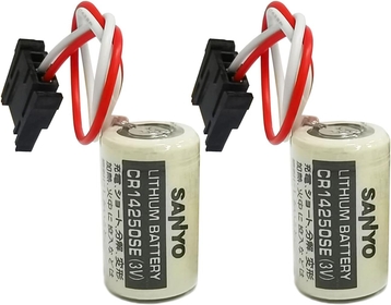 2 Pack CR14250SE 3V 1800mAh Lithium PLC Battery for Sanyo FDK CR14250SE 1/2AA Battery