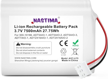 Li-ion Replacement Battery 300-10186 Compatible with ADT Command Smart Security Panel ADT5AIO-1 ADT5AIO-2 ADT5AIO-3 ADT7AIO-1 Honeywell ADT2X16AIO-1 ADT2X16AIO-2 | 3.6V 7500mAh 27Wh